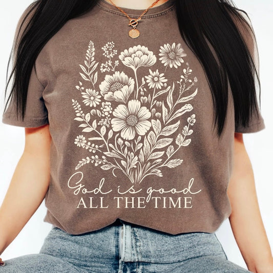God is good - floral -